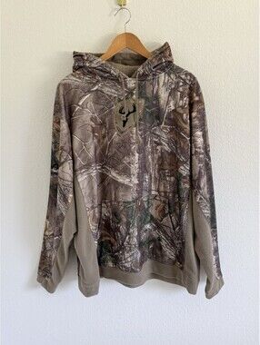 Scent Blocker Men’s Sz XL Camo Pullover Hoodie Realtree Hunting Fleece Realtree